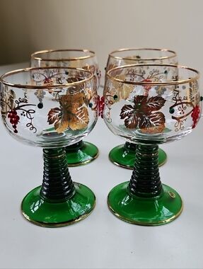 Bockling Roemer Wine Goblets with Swarovski Crystal Accents